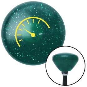 M16x1.5 American Shifter Company 201721 Yellow Instrument Gauge Green Retro Metal Flake Shift Knob With Insert