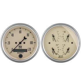 Auto Meter 046074018008 1800 Antique Beige Quad Gauge Kit