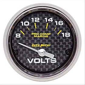 Auto Meter 046074142345 200756-40 Pro-comp Carbon Fiber Marine Voltmeter Diameter 2-1/16 Ran