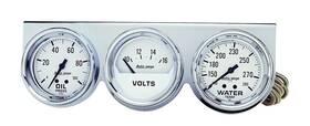 2329 Auto Meter 2-5/8in Oil/volt/water Chrome Console