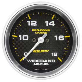 Autometer 046074147388 Auto Meter - Carbon Fiber 2.62 Inch In-dash Mount Air/fuel Ratio Gauge