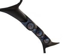 Atm7077 Autometer Black Triple Pillar Gauge Kit For 99-07 Ford Powerstroke/sd