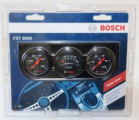 Fst8090 Bosch 1-1/2 Inch Oil Pressure Water/oil Temp Voltmeter Triple Gauge Kit