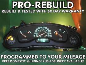 16263144 Buick 97-98 Century Instrument Gauge Cluster Gauges Speedo Tach Mileage Prog 099