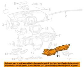 1uh77hl1ad Chrysler Oem 19-20 Cherokee Instrument Panel