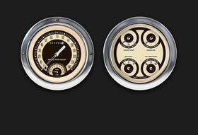 Ct54nt62 Classic Instruments Nostalgia Vt 1954-55 Chevy Truck Package With Speedtachular