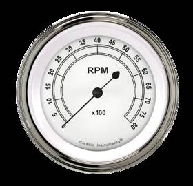 Cw80slf Classic Instruments White 3 3/8 Inch Tachometer