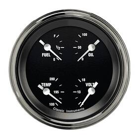 Hr79slf Classic Instruments Hot Rod 3 3/8 Inch Quad
