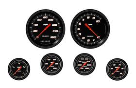 Vs351bblf Classic Instruments Velocity Black Six Gauge Set 351