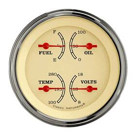 Vt76slf Classic Instruments Vintage 3 3/8 Inch Quad