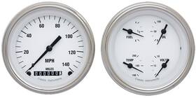 Wh02slf Classic Instruments White Hot Two Gauge Set