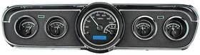 10838rx Dakota Digital 1965-66 Mustang Vhx Instrument Package Black Faces With Blue