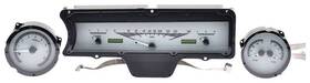 Dd2065w Dakota Digital 1965 Impala / Full-size Vhx Gauge System With Silver Alloy Face And White Dd2065w Dakota Digital 1965 Impala / Full-size Vhx Gauge System With Silver Alloy Face And White