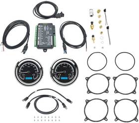 Dd473b Dakota Digital 1947-53 Gm Pickup Vhx Series Gauge Set With Black Alloy Face And Blue