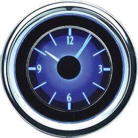 Dd56621 Dakota Digital 1955-56 Chevrolet Vlc Series Analog Clock With Silver Alloy Face And Blue