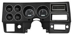 Dd732w Dakota Digital 1973-87 Gm Pickup Vhx Series Gauge Set With Black Alloy Face And White