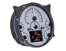 Hdx-61f-bro-s Dakota Digital Hdx-56f-pu-s 1961-66 Ford Truck 1966-77 Bronco Hdx Gauge Silver
