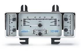 Vhx-40f-s-w Dakota Digital 1940 Ford Truck Vhx Silver / White Led Gauge Kit