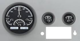 Vhx-55j-k-w Dakota Digital 1955- 86 Jeep Cj Mhx Instruments Black Alloy White Lighting Km/h