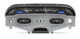 Dakota Digital Vhx-58c-imp-k-b Vhx 1958 Chevy Impala Instruments Black Alloy / Blue Lighting