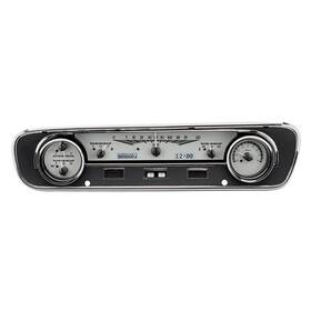 Vhx-64f-fal-s-w Dakota Digital 6-gauge Assembly Vhx With Silver Alloy Style Face And White Di