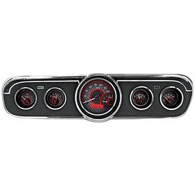 Vhx-65f-mus-c-r Dakota Digital 6-gauge Assembly Vhx With Carbon Fiber Style Face And Red Disp