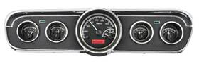 Vhx-65f-mus-k-r Dakota Digital 1965-66 Ford Mustang Vhx System Black Alloy Style Face Red Display