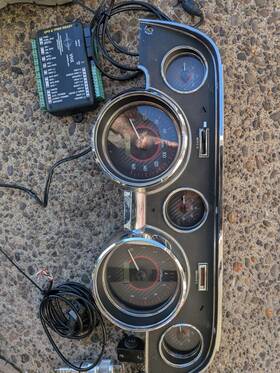 Vhx-67f-mus-k-b Dakota Digital 1967-1968 Ford Mustang Black / Blue Led Gauge Kit
