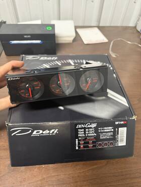 Df14404 Defi Genuine Din-gauge Red Color Triple Gauge Meter Cluster Jdm Universal Rhd