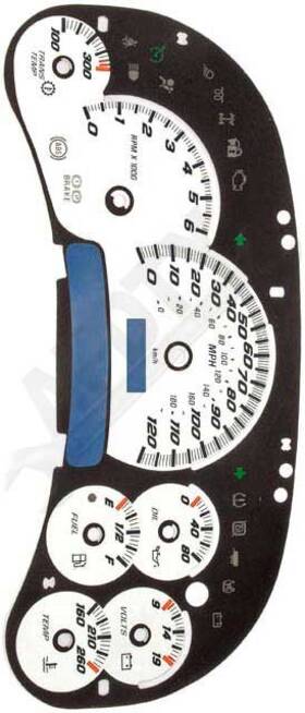 10-0105b Dorman/help Instrument Cluster Upgrade Kit - White With Trans Temp