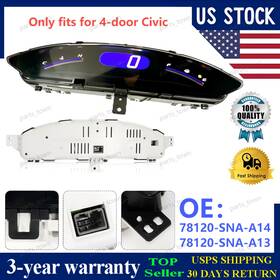 78120-sna-a14 For Honda Speedometer Upper Dash Display Gauge Instrument Cluster 2006-11 Civic