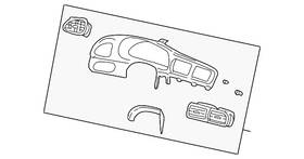 4f1z-54044d70-aac Ford Genuine Cluster Bezel