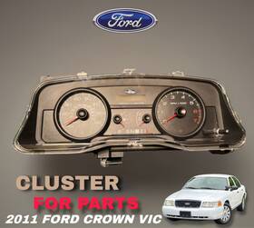 4l34-10849-ch Ford 2011 Crown Vic Police Certified Calibration Speedometer Instrument Cluster