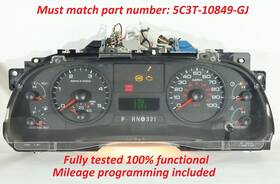 5l34-10849-gj Ford 2005 F-250 F-350 6.0 Diesel Instrument Cluster Speedometer
