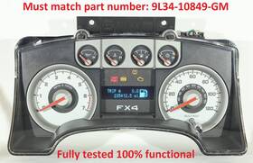 Ford 9l34-10849-gm 2010 F-150 Fx4 Instrument Panel Cluster Speedometer 235k