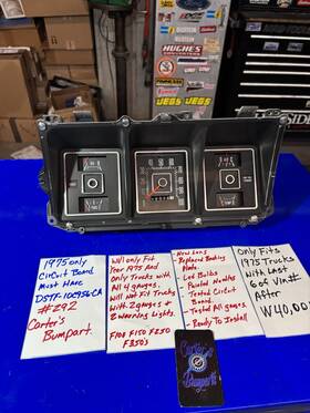 D5tf-10c956-ca Ford 1975 75 Only Truck Speedometer Gauge Cluster Refurbed Leds Read