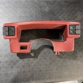 E8zb-61042a80-aaw Ford 1987-93 Mustang Convertible Gt Gauge Instrument Cluster Dash Bezel Trim Red