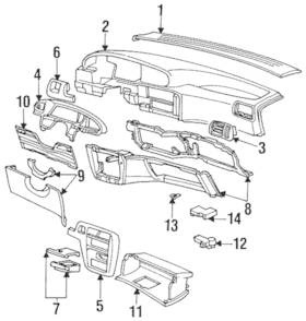 F29z-11044d70-b Ford Genuine Cluster Panel