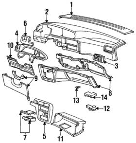 F29z-11044d70-c Ford Genuine Cluster Panel