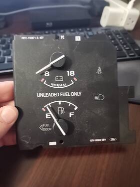 F2tf-10e853-ca Ford 92 - 96 F150 F250 F350 Bronco Fuel Gas Gauge And Voltmeter Meter 93 94