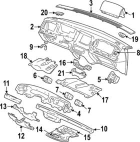F7mz-54044d70-aaf Ford Genuine Cluster Panel