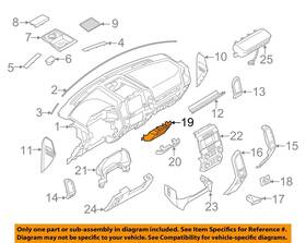 Fl3z1504338aj Ford Oem 15-18 F-150 Instrument Panel Components-storage Compart
