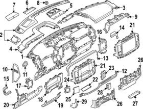 Pc3z-26044d70-ba Ford Genuine Cluster Bezel