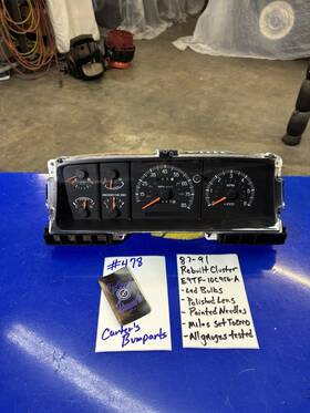 E9tf-10b885 Ford Truck 1987-1991 F150 F250f250 Dash Instrument Cluster.truck Or Bronco #478