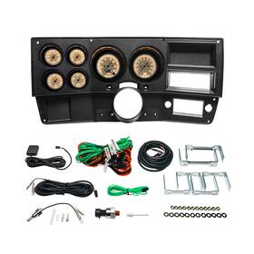Gs-dash-01-85-caw-6g-7 Glowshift Classic Antique 6 Gauge Set And Dash Panel Pod For 73-87 Chevy C10
