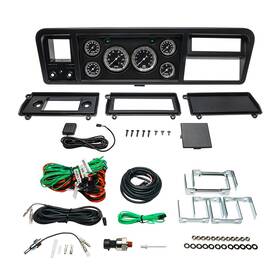 Gs-dash-04-cb-6g-7 Glowshift Classic Black 6 Gauge Set And Dash Panel Pod For 73-79 Ford F100 F150