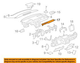 20935584 Gm Oem Instrument Panel Dash Trim Plate