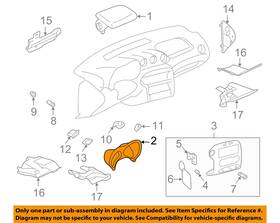 22634092 Gm Oem 99-04 Grand Am Instrument Panel Components-cluster Trim