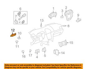 25931259 Gm Oem Saturn 2009 Aura Dash Cluster Switch-switch Bezel