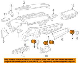 84091802 Gm Oem Chevrolet 16-18 Camaro Instrument Panel Dash-air Vent Grille